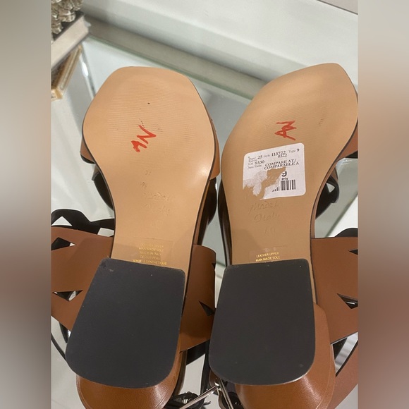 Emanuel’s Crasto Leather Sandals / Mules in Mid Brown size 40 - Picture 11 of 15